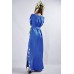 Embroidered Maxi Dress "Cool Geometry" Electric